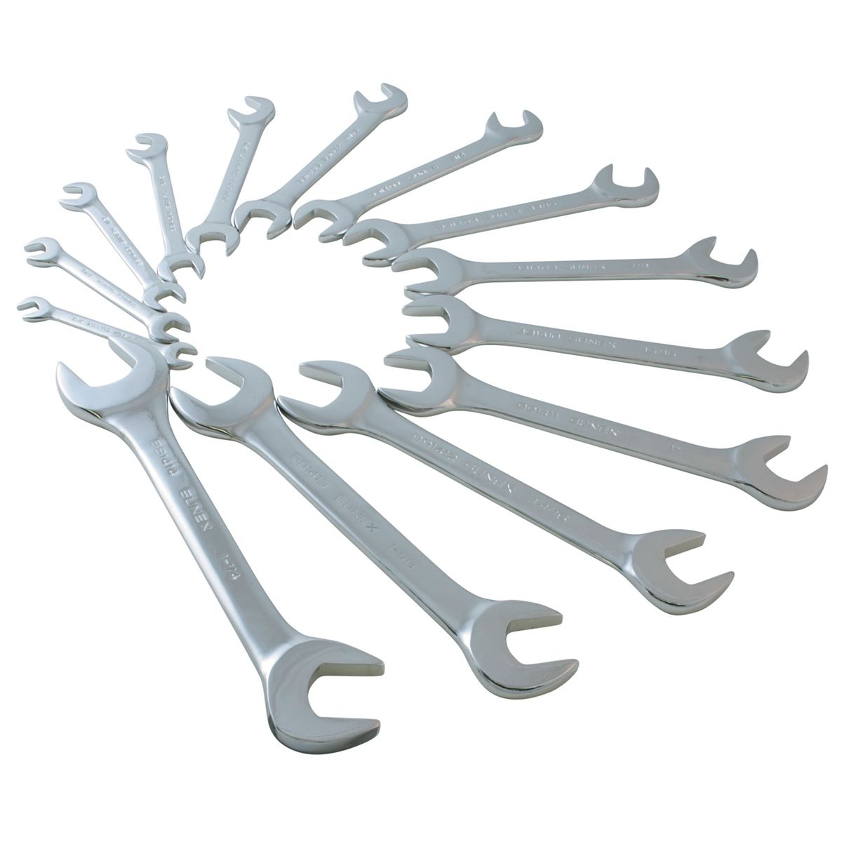 14 Piece Angle Head Metric Wrench Set Sunex International 9914M