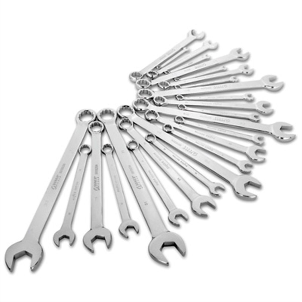 Metric Master Full Polished-Long Pattern Combo Wrench Set 25 Pc