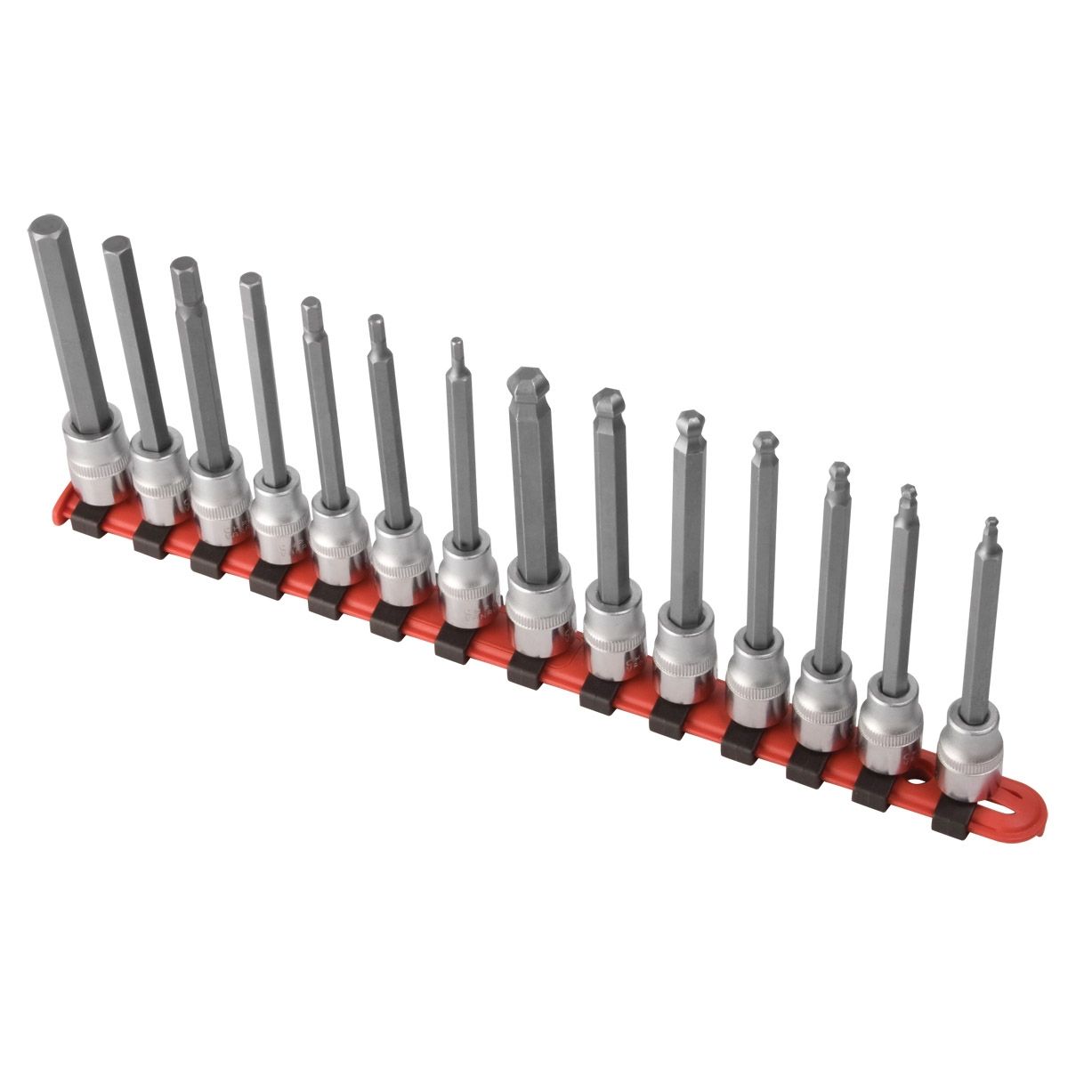 3/8 In Dr Metric Long Ball Hex and Hex Bit Socket Set - 14-Pc