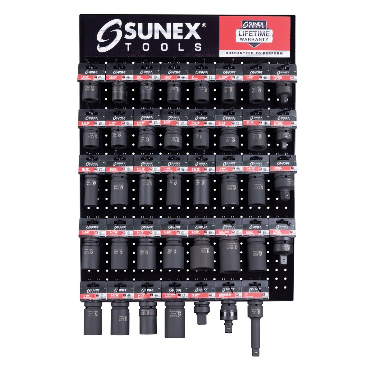 3/4\" and 1\" DRIVE 40 PIECE Pegboard Impact Socket
