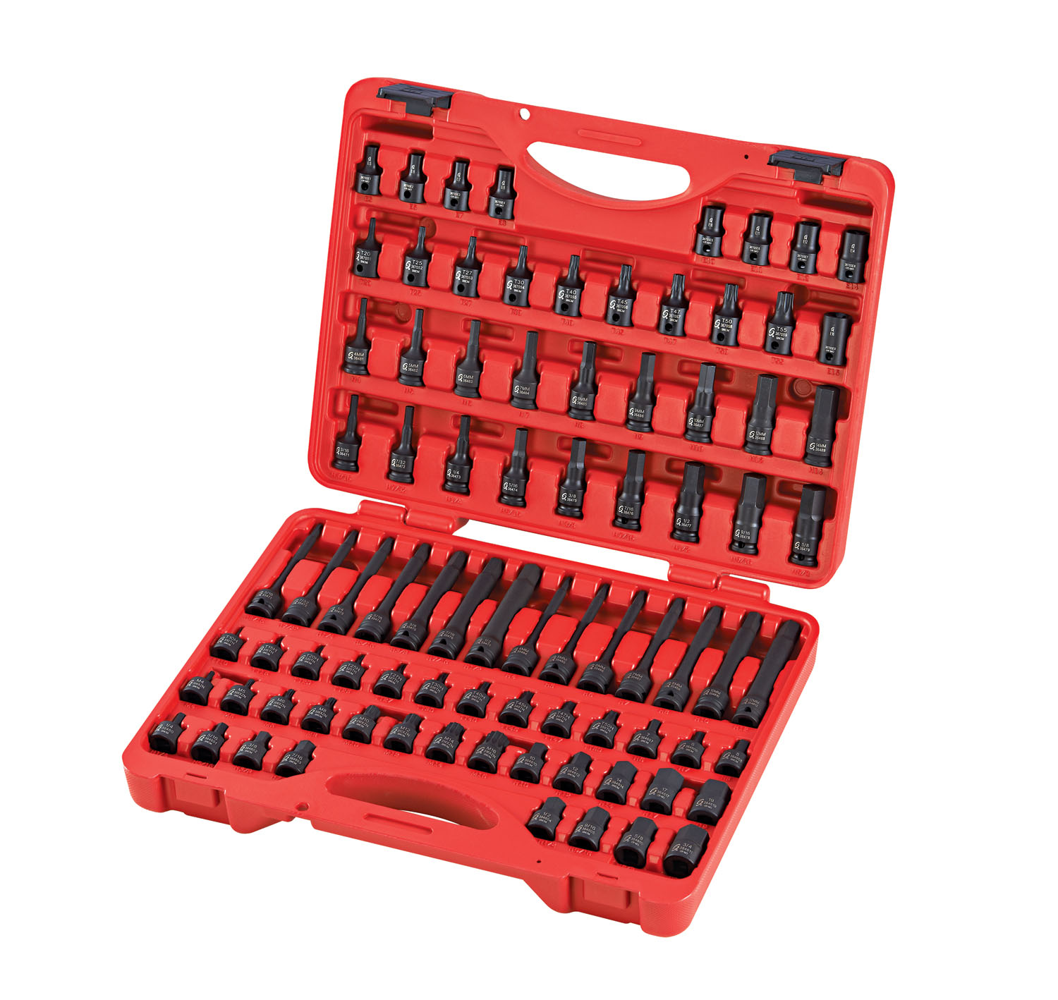 3/8" DRIVE SAE & METRIC HEX, STAR,Triple Square Impact Set