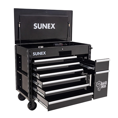 SUNEX Juic-d Box 7 Drawer Power Cart w/Dedicated power tool