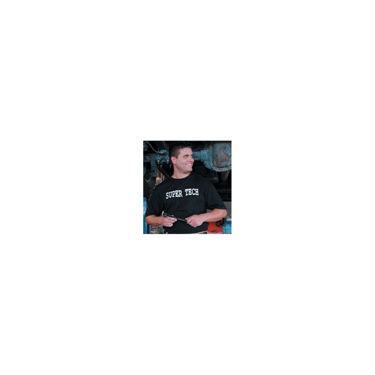 Man's "Super Tech" Black Tee Shirt - Medium