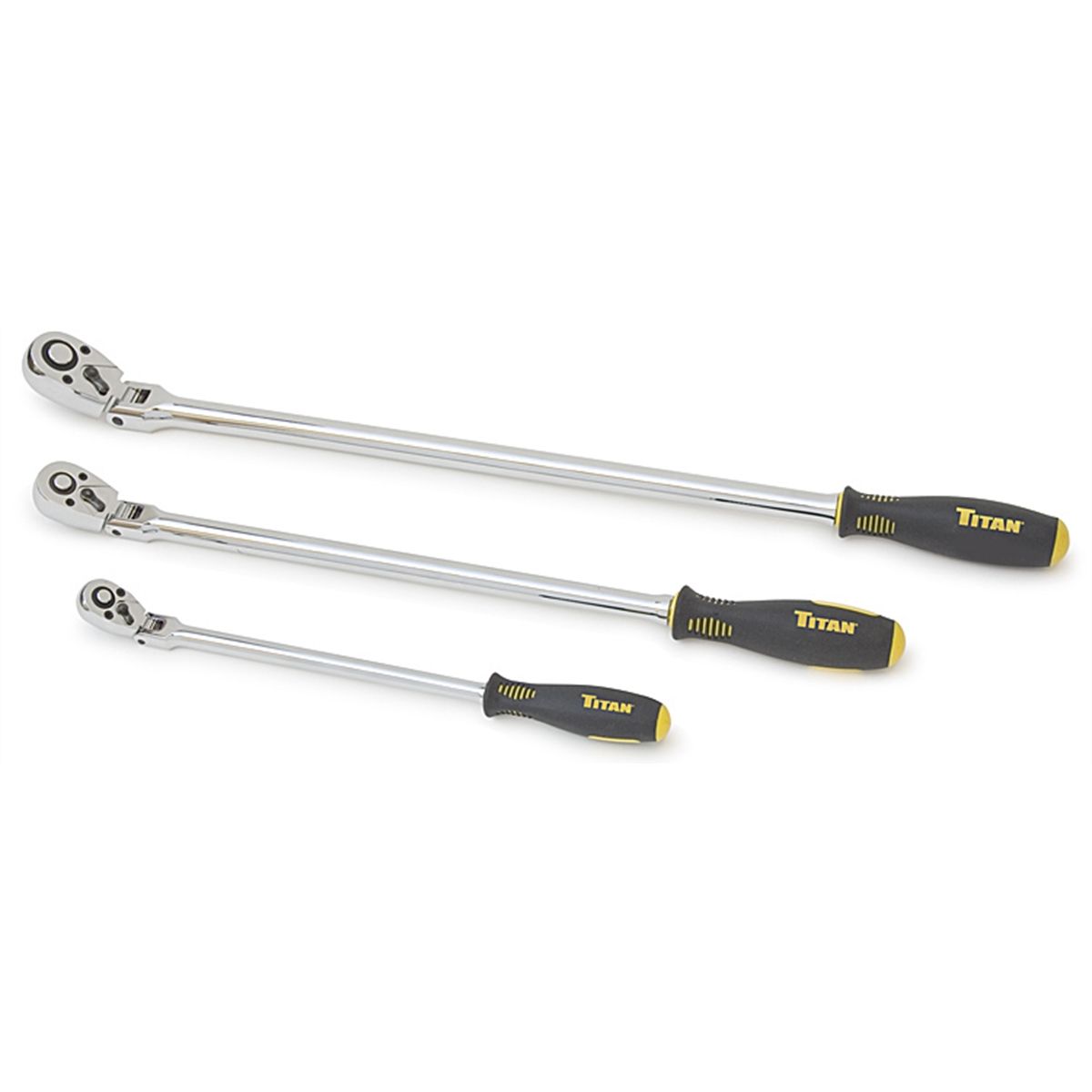 Extra-Long Flex-Head Quick Release Ratchet Set - 3-Pc