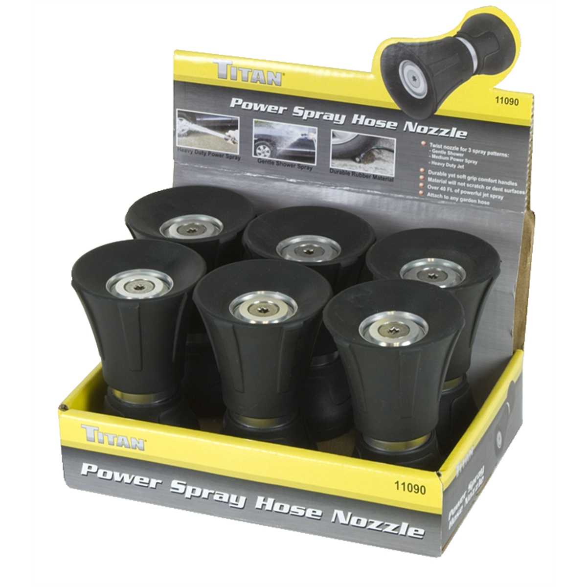 6 Pc Counter Display, power spray hose nozzle