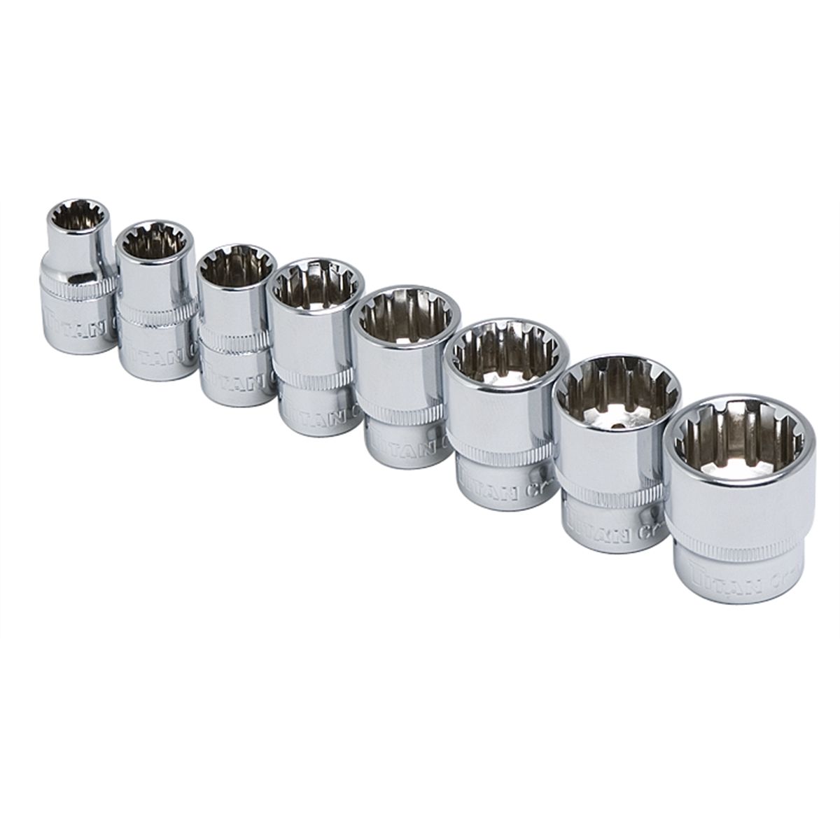 8-16 mm 3/8 BGS 2986 Glow Plug Joint Socket Set Set of 6 Piece Silver/Blue