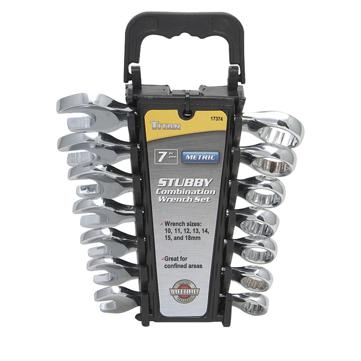 7 Pc. Metric Stubby Combination Wrench Set