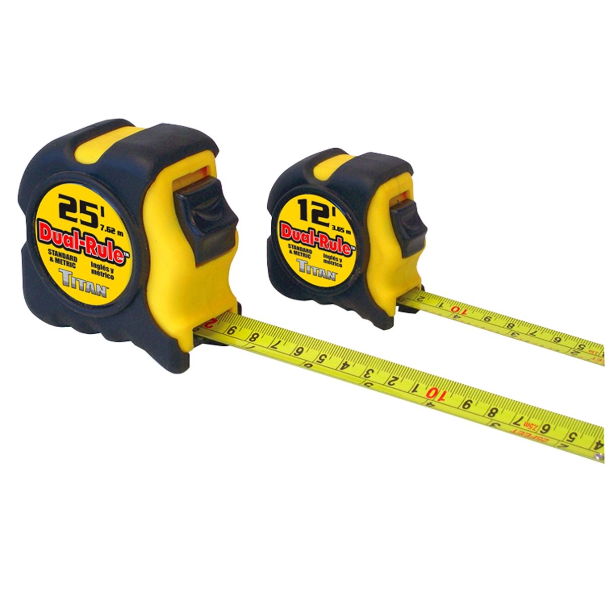 2PC DUAL RULE TAPE MEASURE SET SAE/METRIC