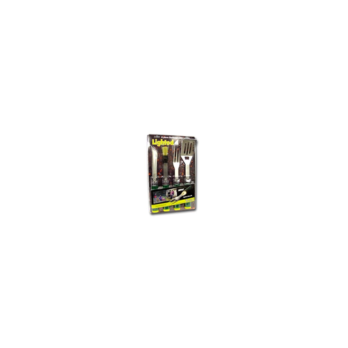 Lighted BBQ Stainless Steel Utensil Set - 4-Pc