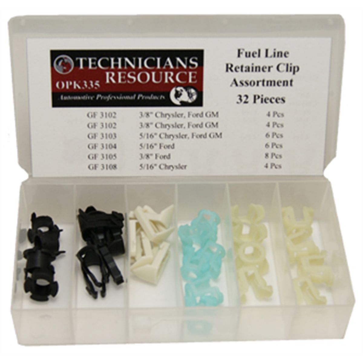 Fuel Line Retainer Clip Assortment (32 Pcs)