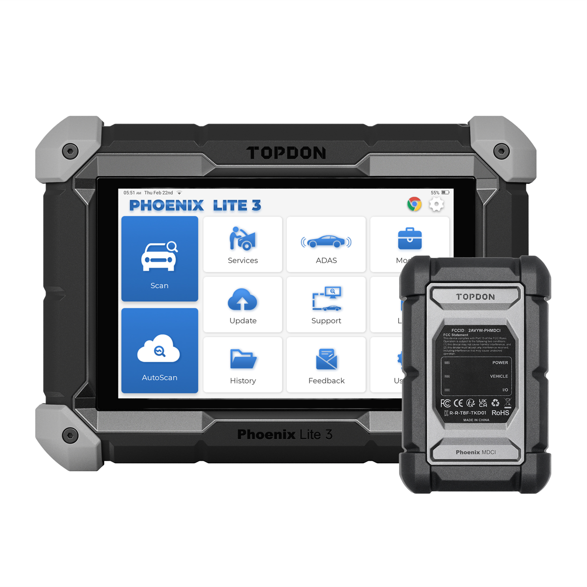 Phoenix Lite 3 - 8" OE-Level Scan Tool, Serv Funcs, Bi-Direction