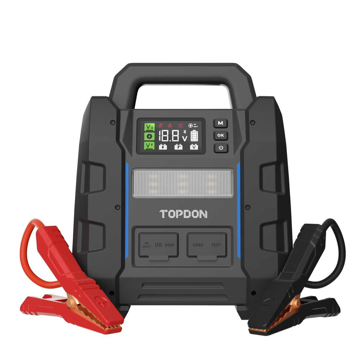 Topdon 4500 Peak Amp Jump Starter & Boosterwith Blutooth Battery