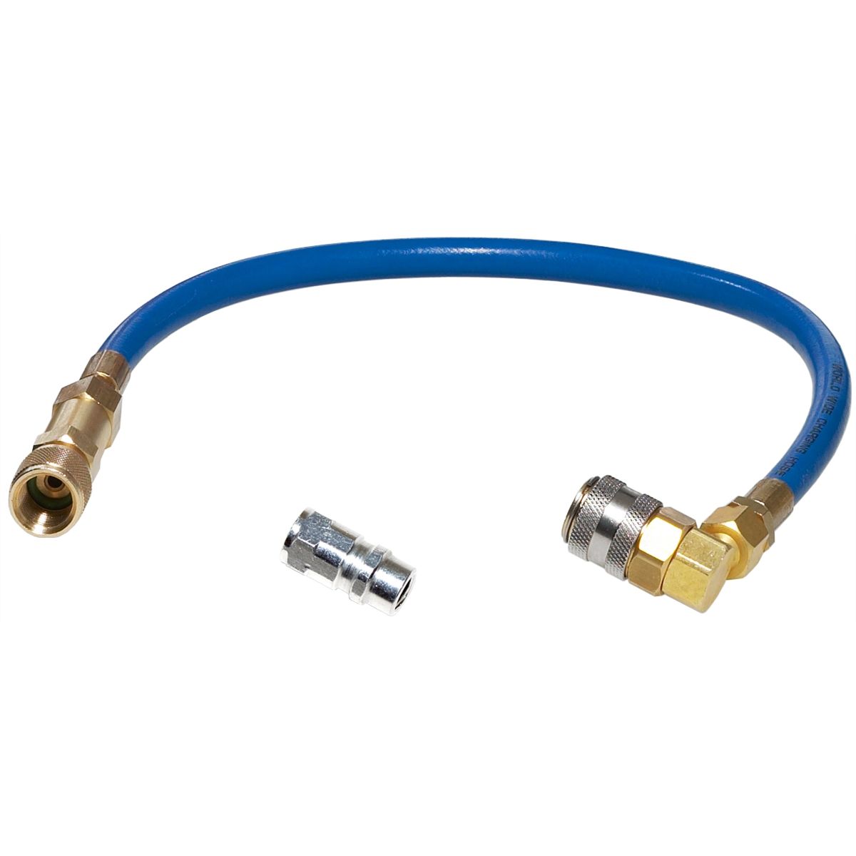 18” (46 cm) R-134a hose/coupler with check valve & purge fitting