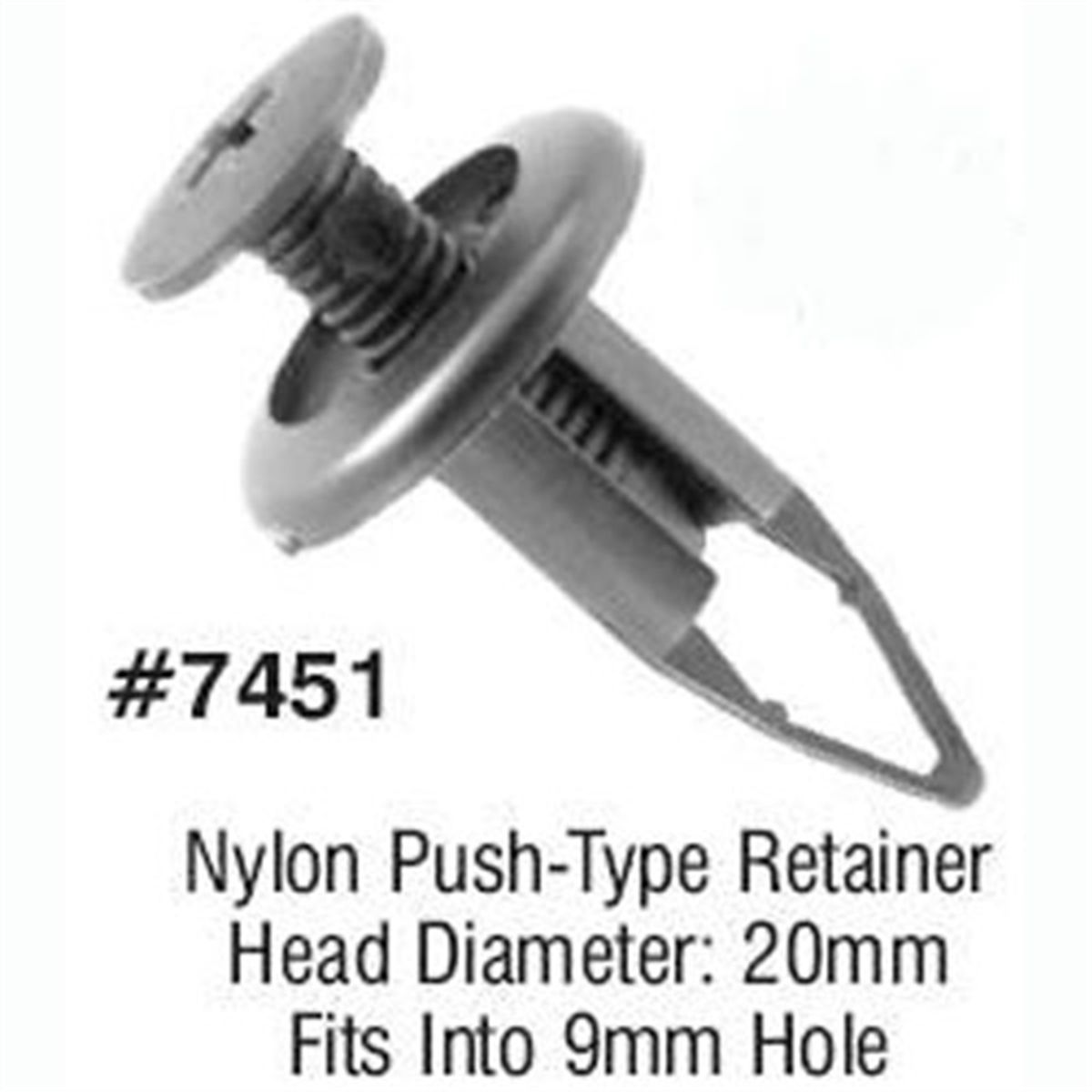 Toyota push type retainer