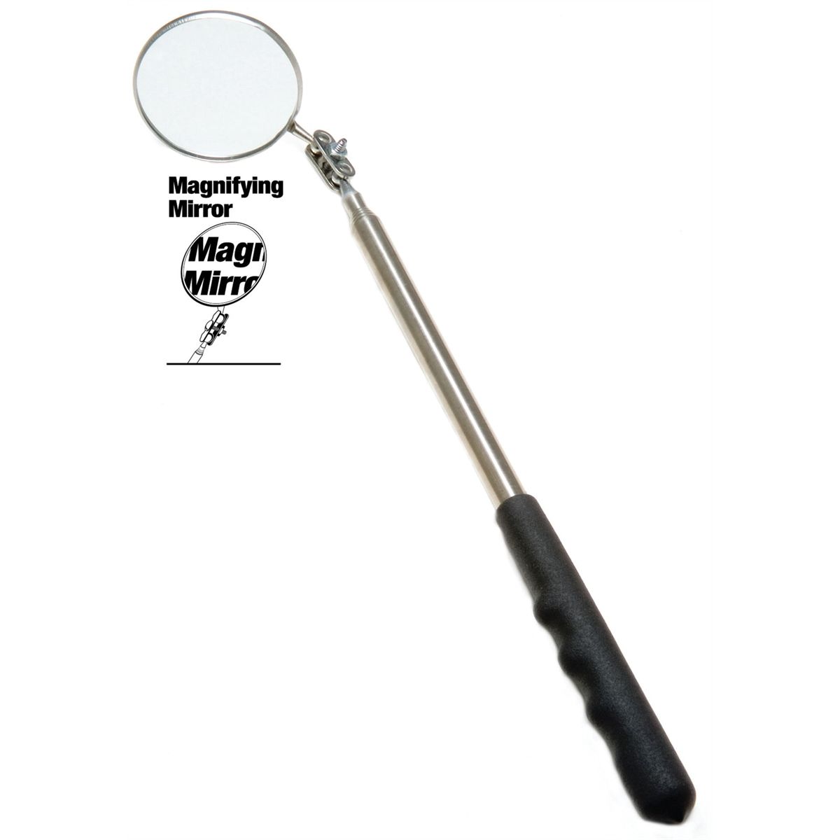 2 Pieces Telescoping Inspection Mirror Eyelash Inspection Mirror Adjustable Extension Mirror Detachable Stainless Steel Mirrors for Observing Small Details Beauty Tools Extends up to 28 Inch