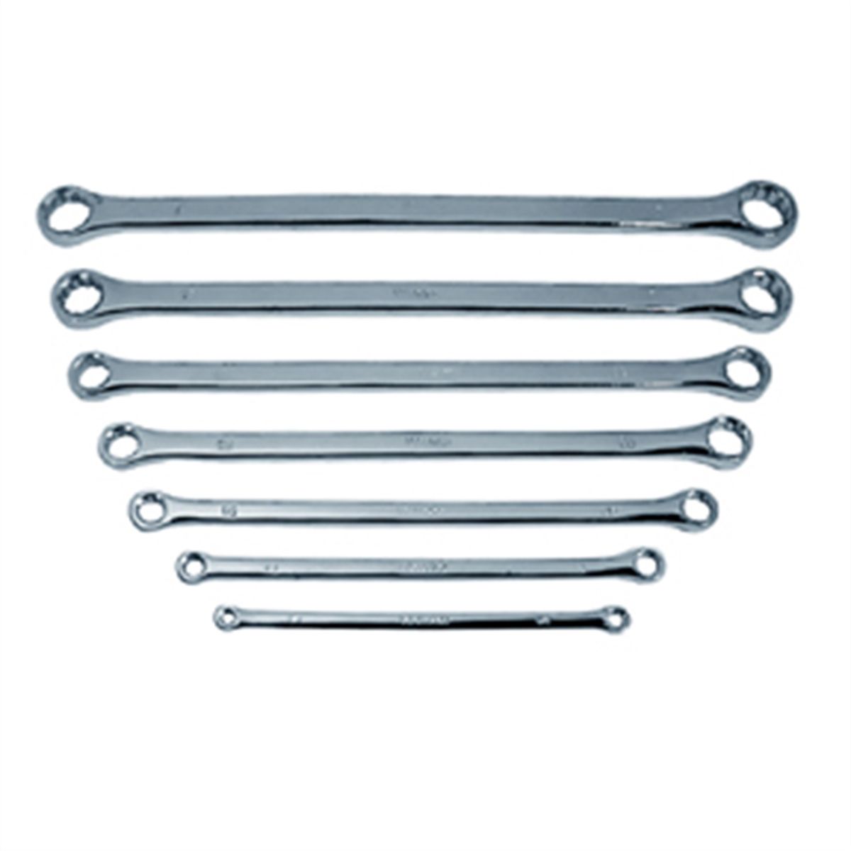 Super Long Zero Degree Fractional SAE Offset Box Wrench Set 7 Pc