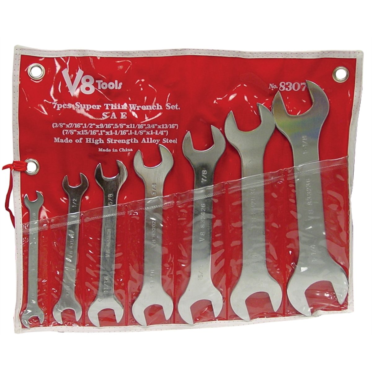 Super Thin Wrench Set - 7 Pc - SAE