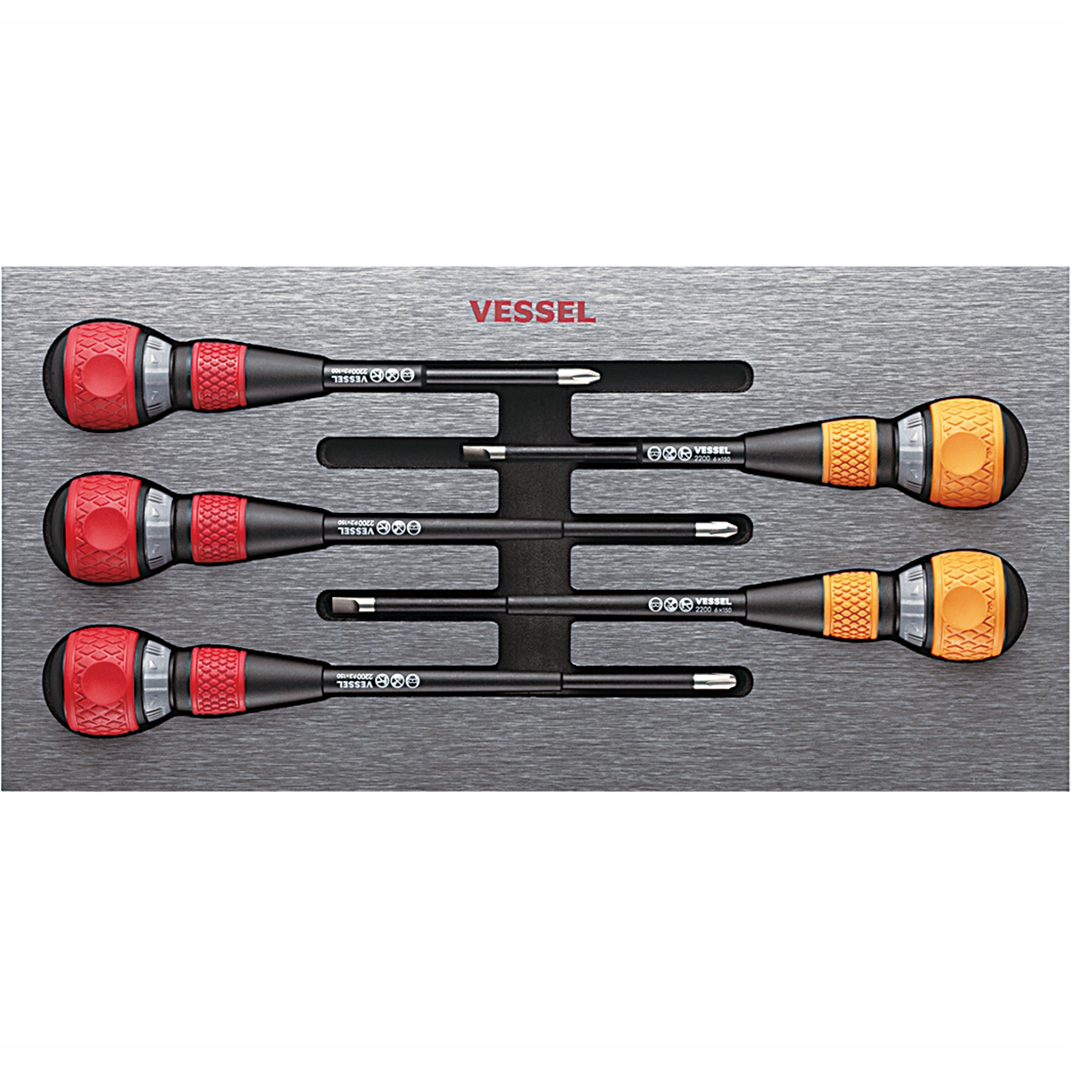 2200 Ball Ratchet Screwdriver 5pcs set in EVA FOAM