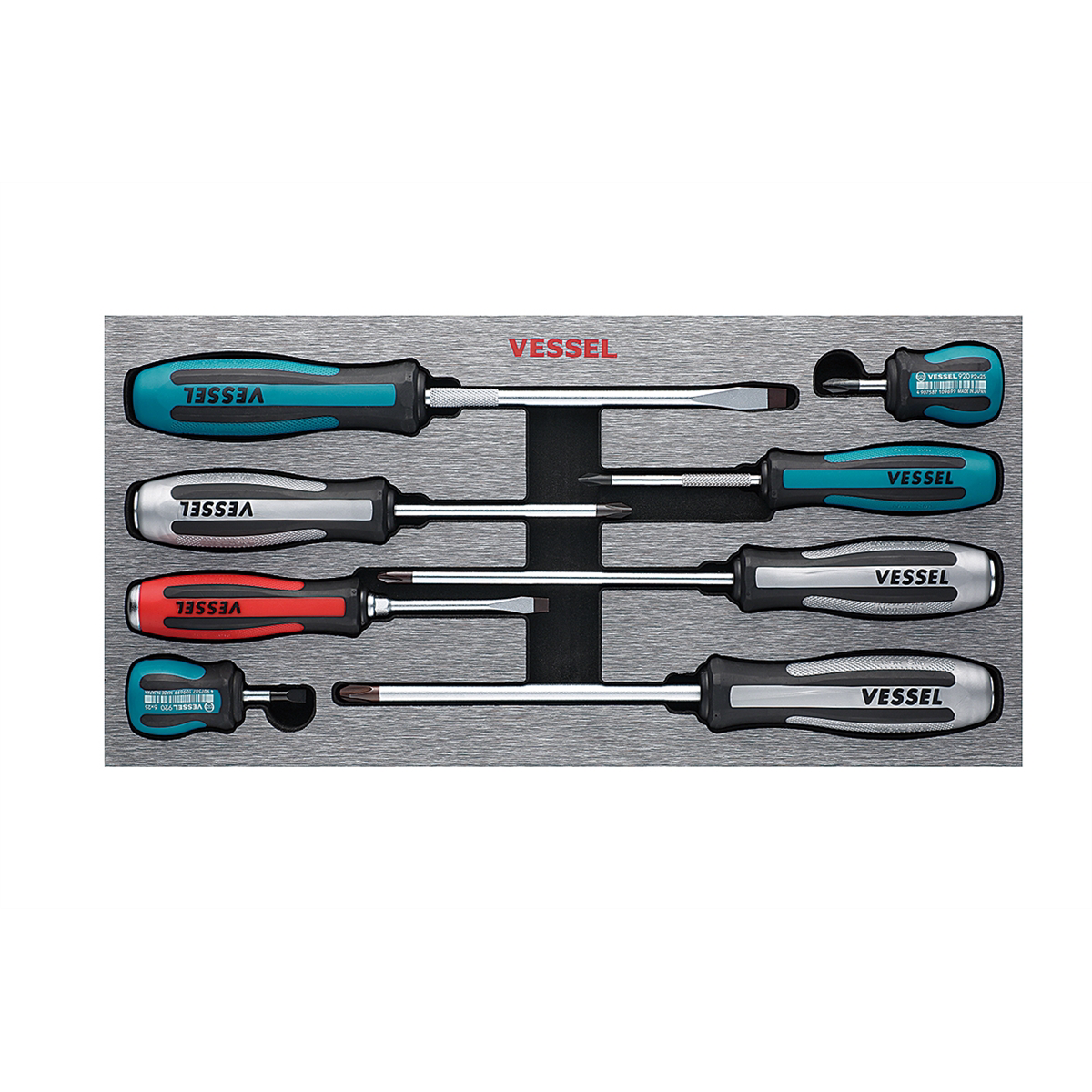 Vessel 8 Pc Megadora Impacta Assorted Screwdriver Set