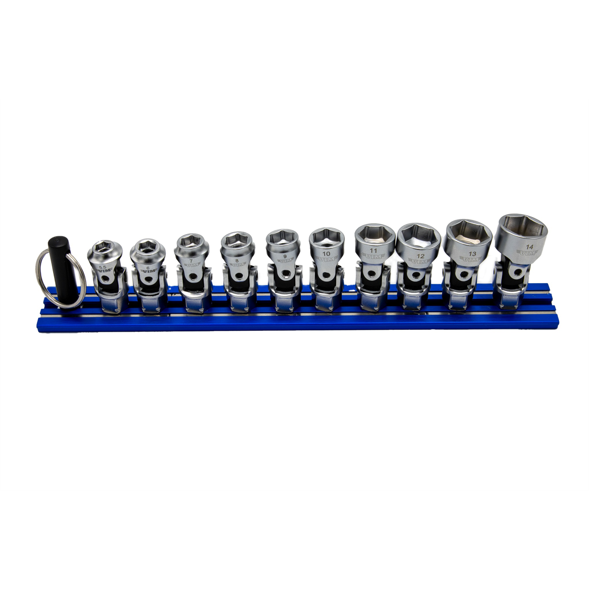VIM Tools 10 Piece 6 Point Dual Drive Stubby UJ Metric Socke