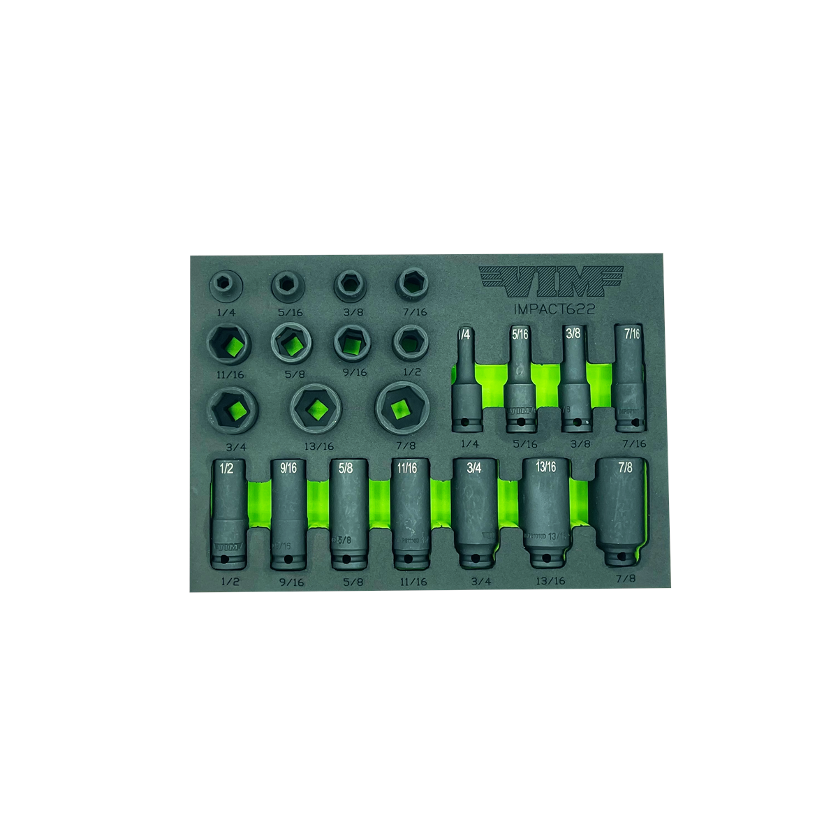 25 PC. 3/8" DR. SAE IMPACT SOCKET SET