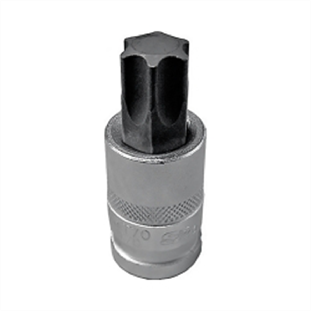 T60 Torx Bit Press Fit 1/2" Square Drive Chrome
