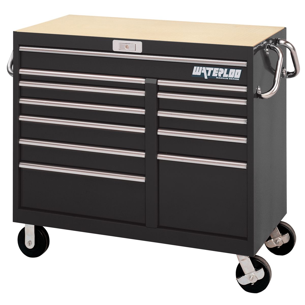 Magnum Series 10-Drawer Chest - 46 In W - Black