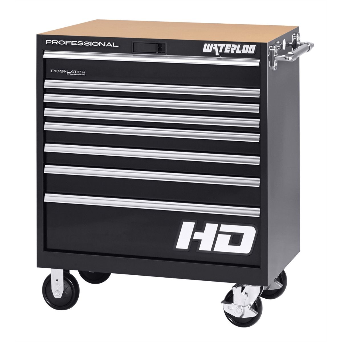 36" Wide x 21" Deep 8-Drawer Cabinet - Black