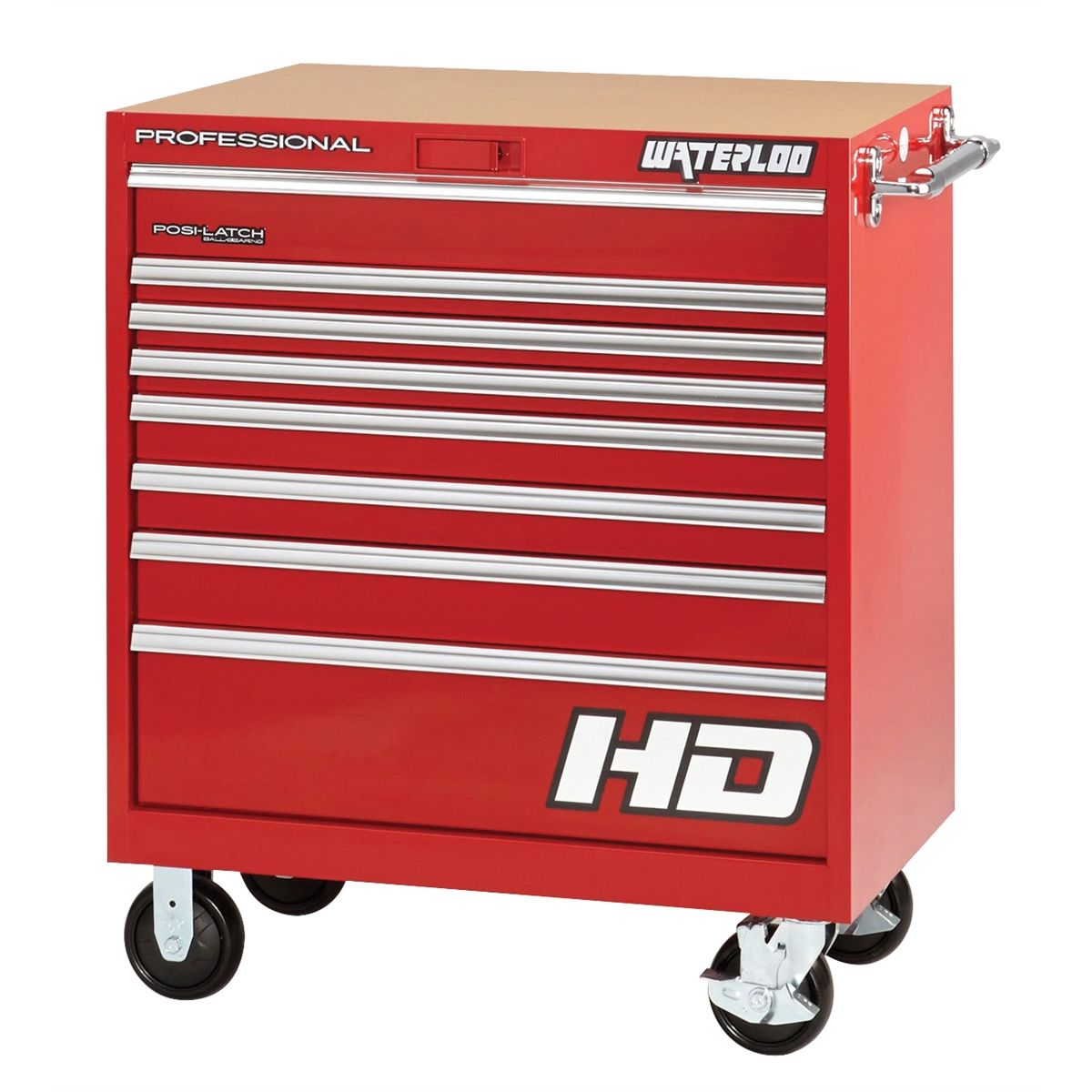 36" Wide x 21" Deep 8-Drawer Cabinet - Red