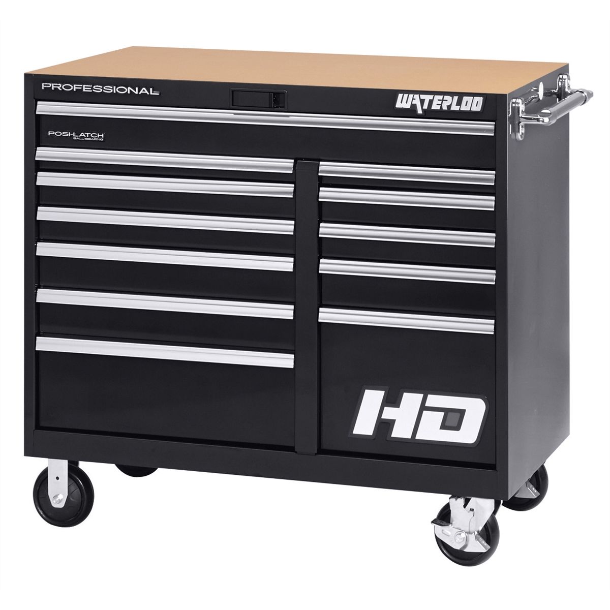 46" Wide x 24" Deep 12-Drawer Cabinet - Black