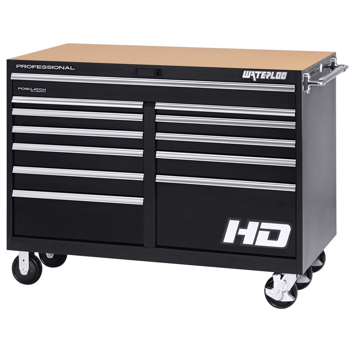 56" Wide x 30" Deep 12-Drawer Cabinet - Black
