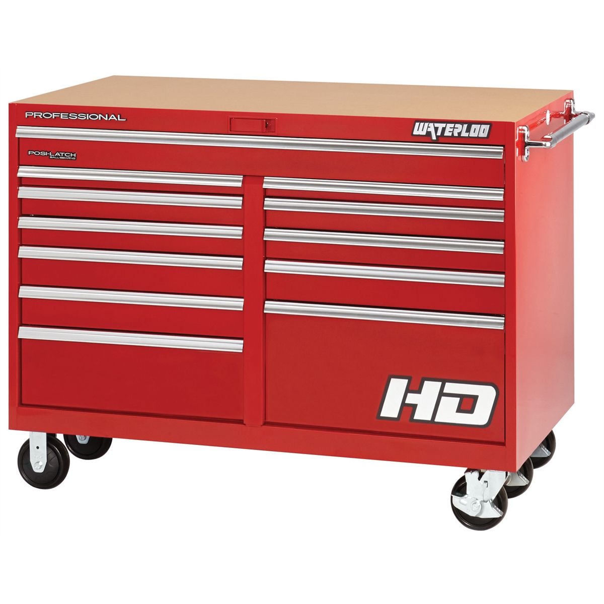 56" Wide x 30" Deep 12-Drawer Cabinet - Red