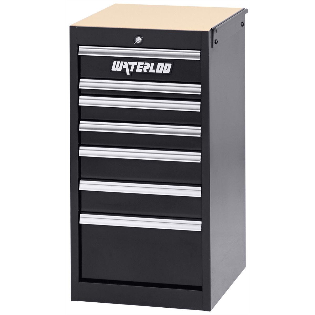 7-Drawer Side Cabinet - Black