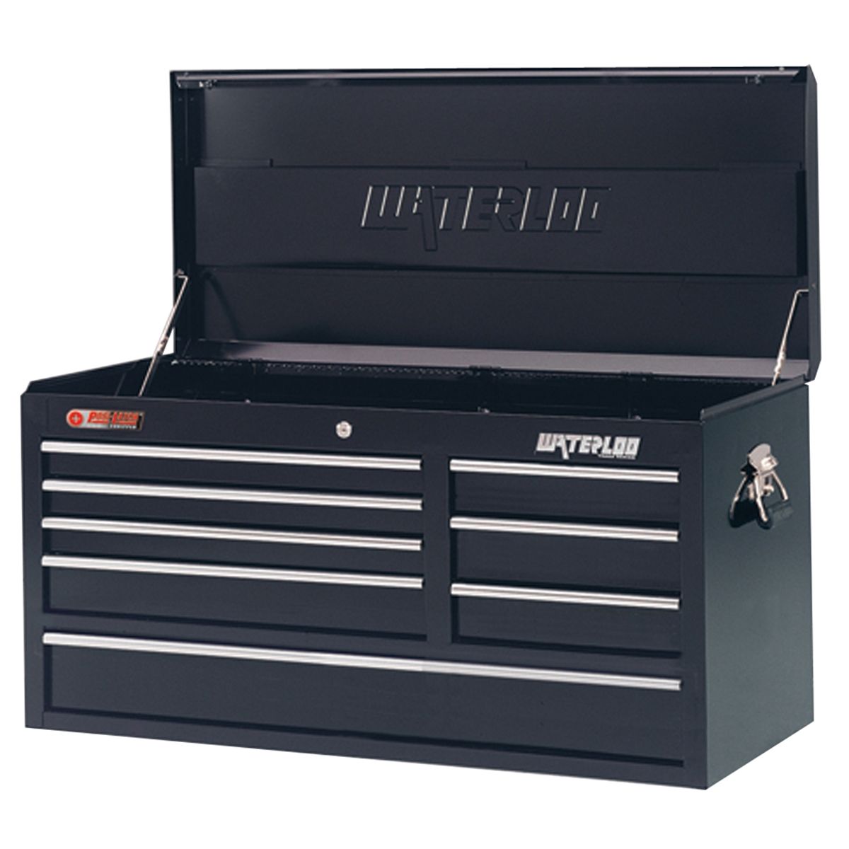 40" 8 Drawer Black Chest