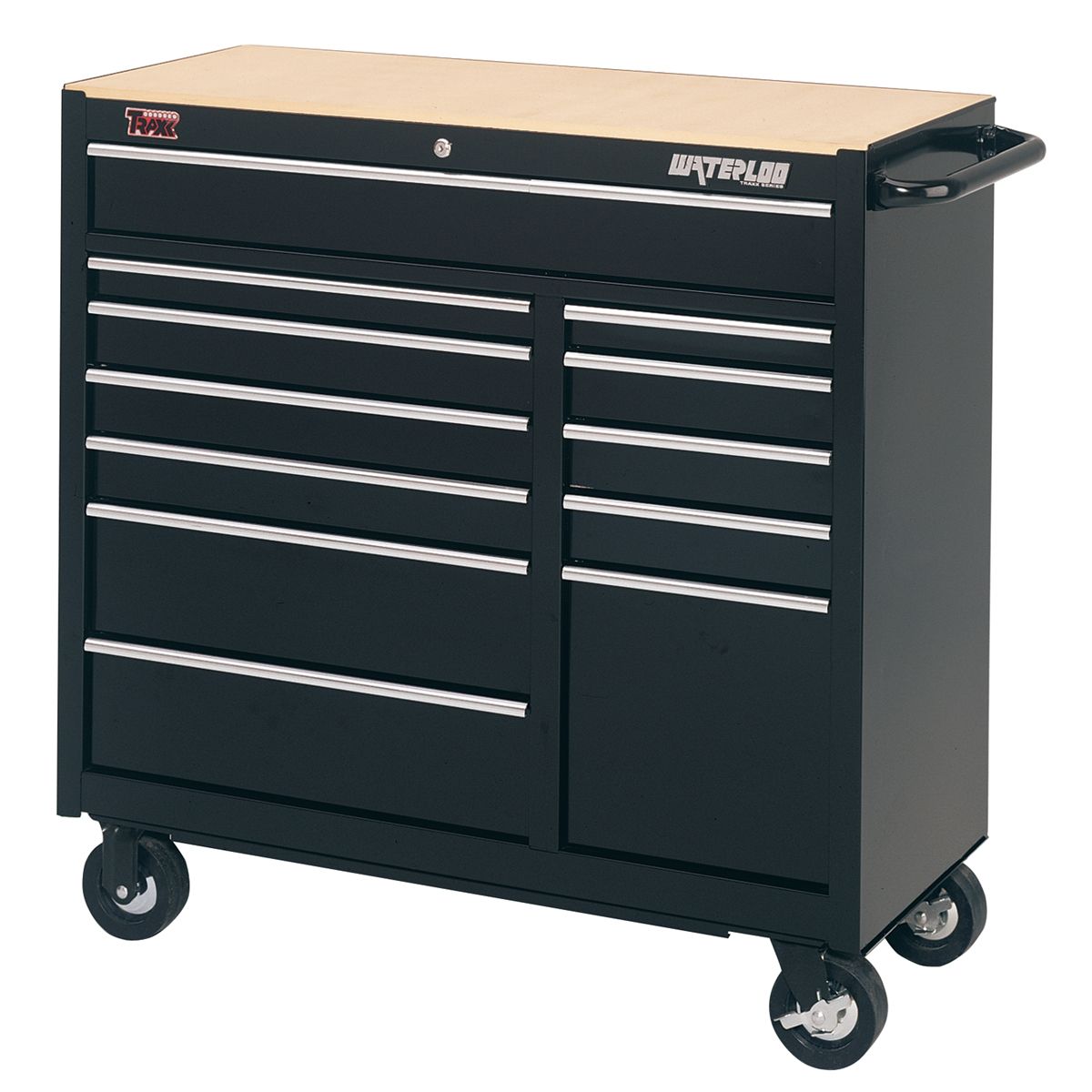 Traxx 12-Drawer Cart - Black