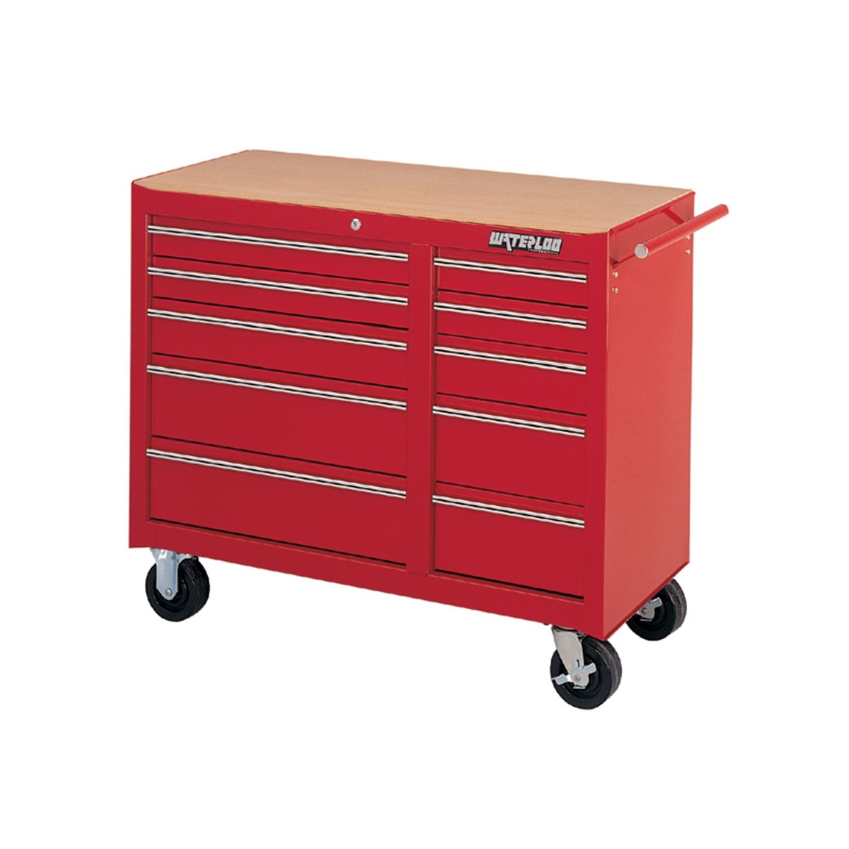 Pro Series 10-Drawer Tool Cart 40-3/4In W - Red