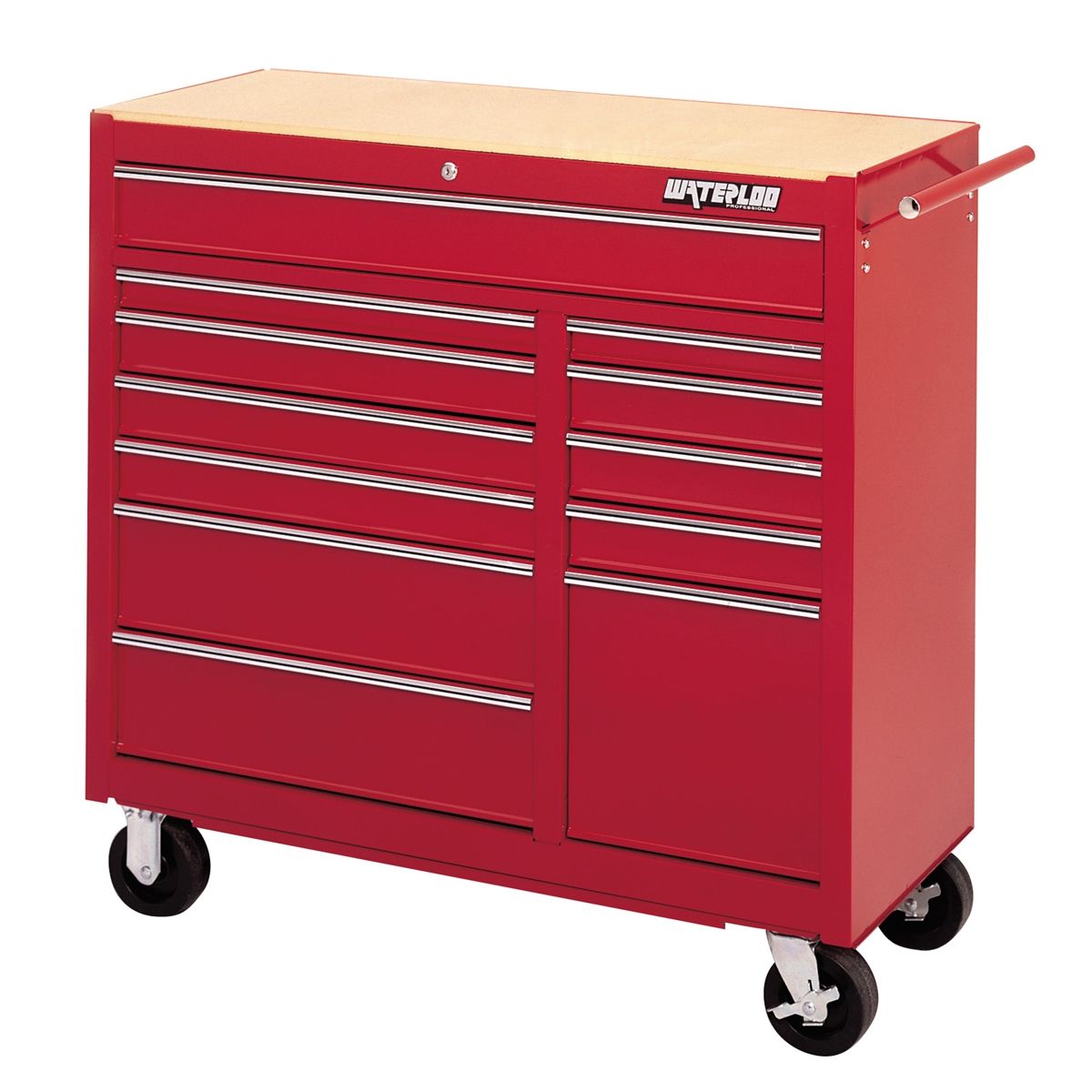 Pro Series 12-Drawer Tool Cart - Red