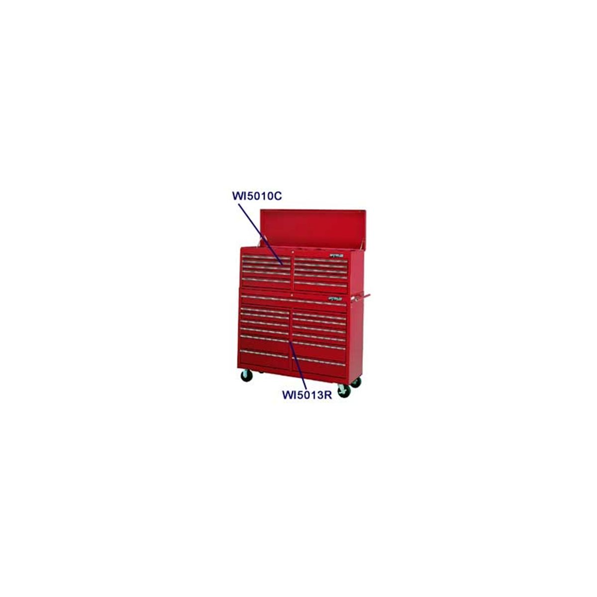 Pro Series 13-Drawer Tool Cart - Red