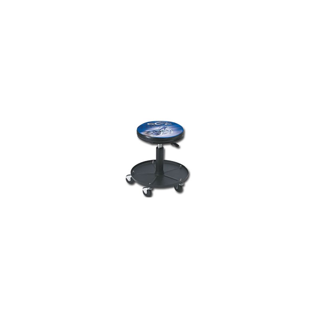 Adjustable Creeper Seat w/ Orange County Chopper Logo - Bl