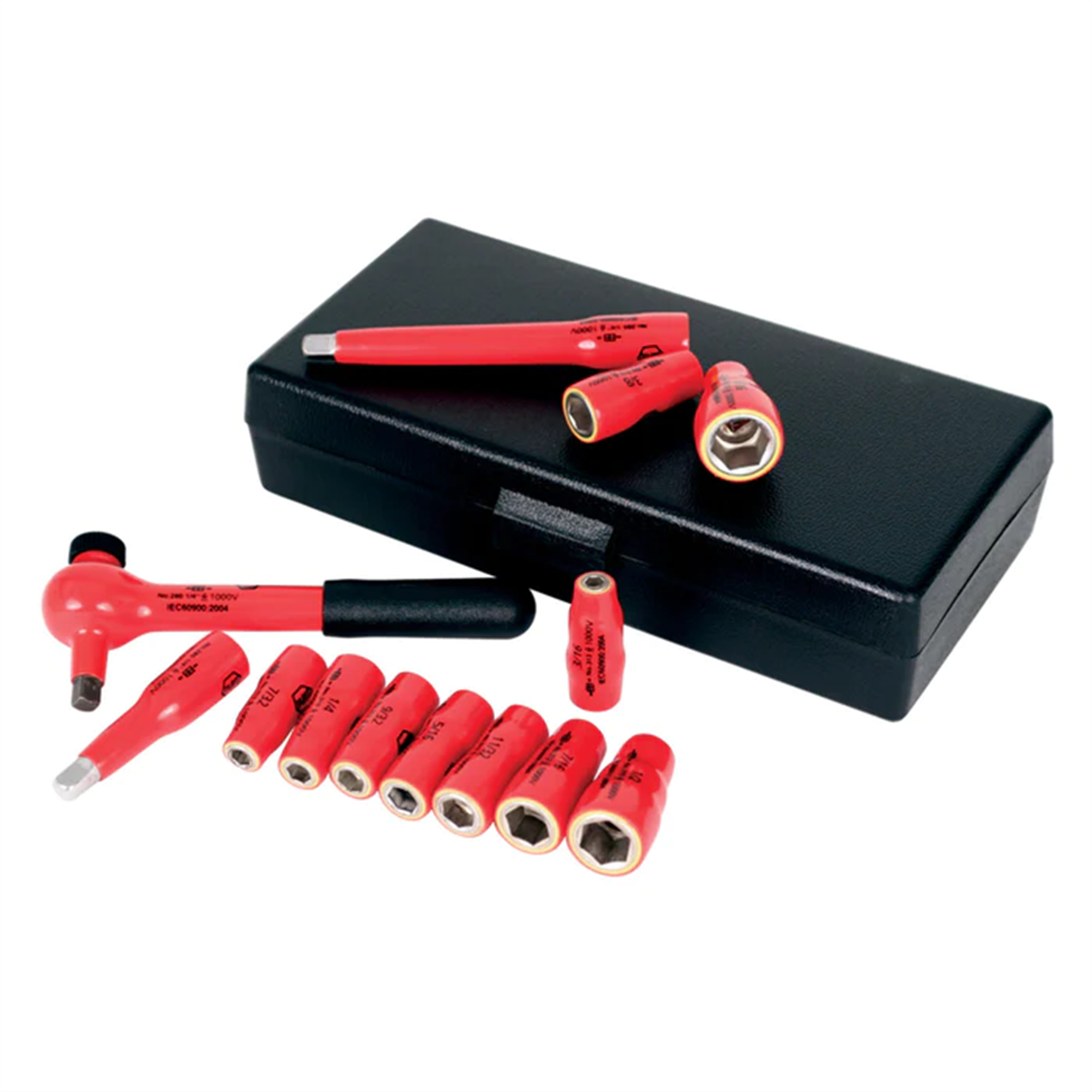 13 Piece Insulated Socket Set 1/4" Drive - Metric