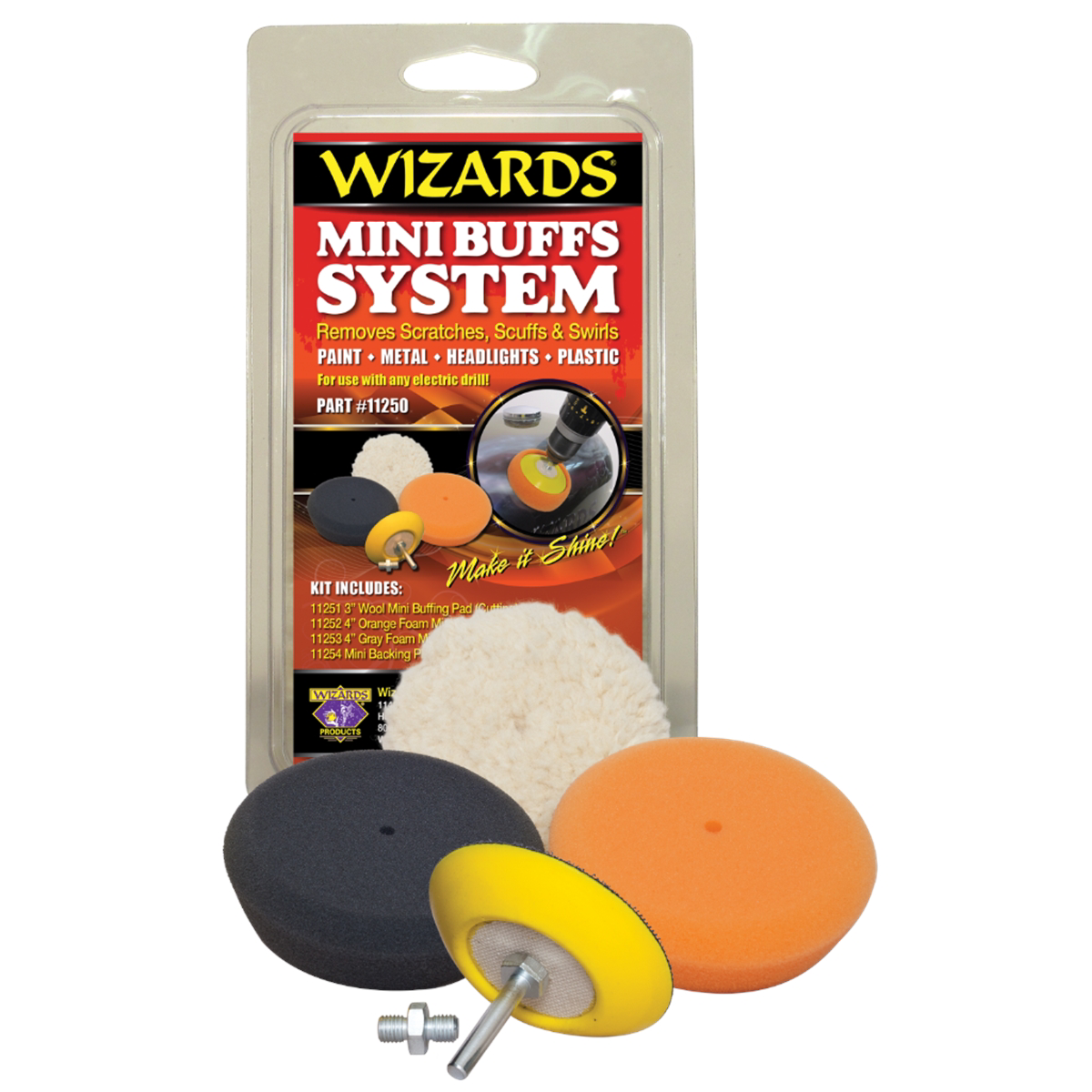 Wizards 11250 Mini Buffing System - All Surface Polishing Kit