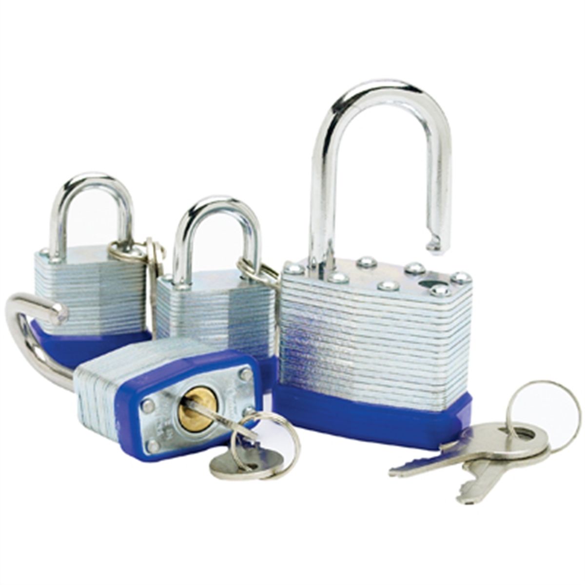 4pc Laminated Steel Padlock Se