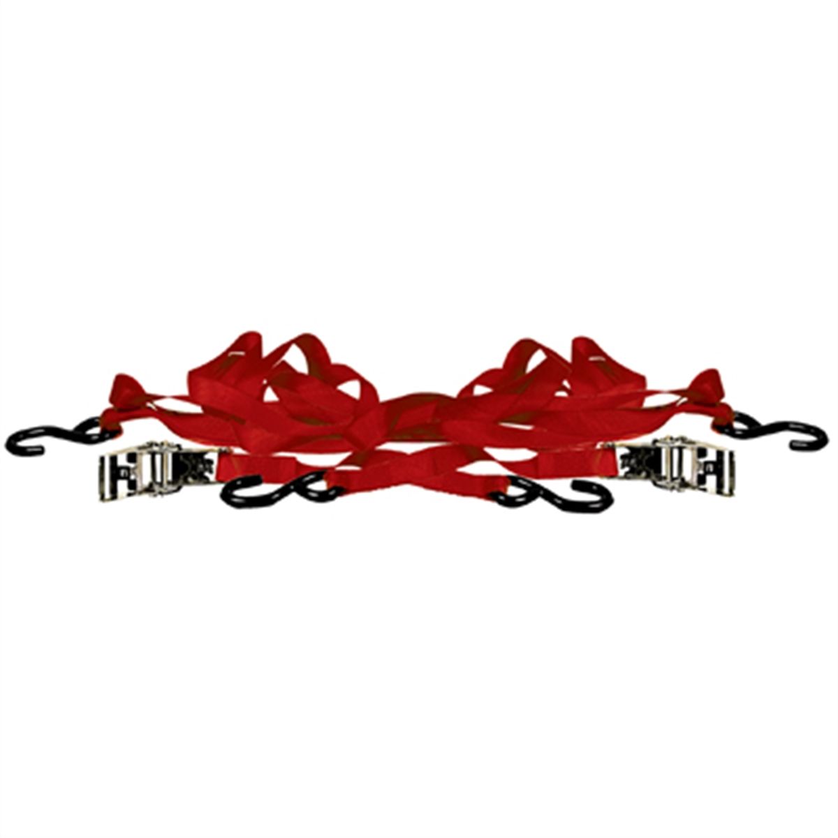 2pc 1"x15' Ratcheting Tie Down