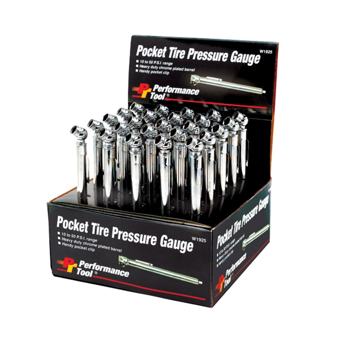 Pencil Tire Pressure Gauge 10-50 PSI with Pocket Clip