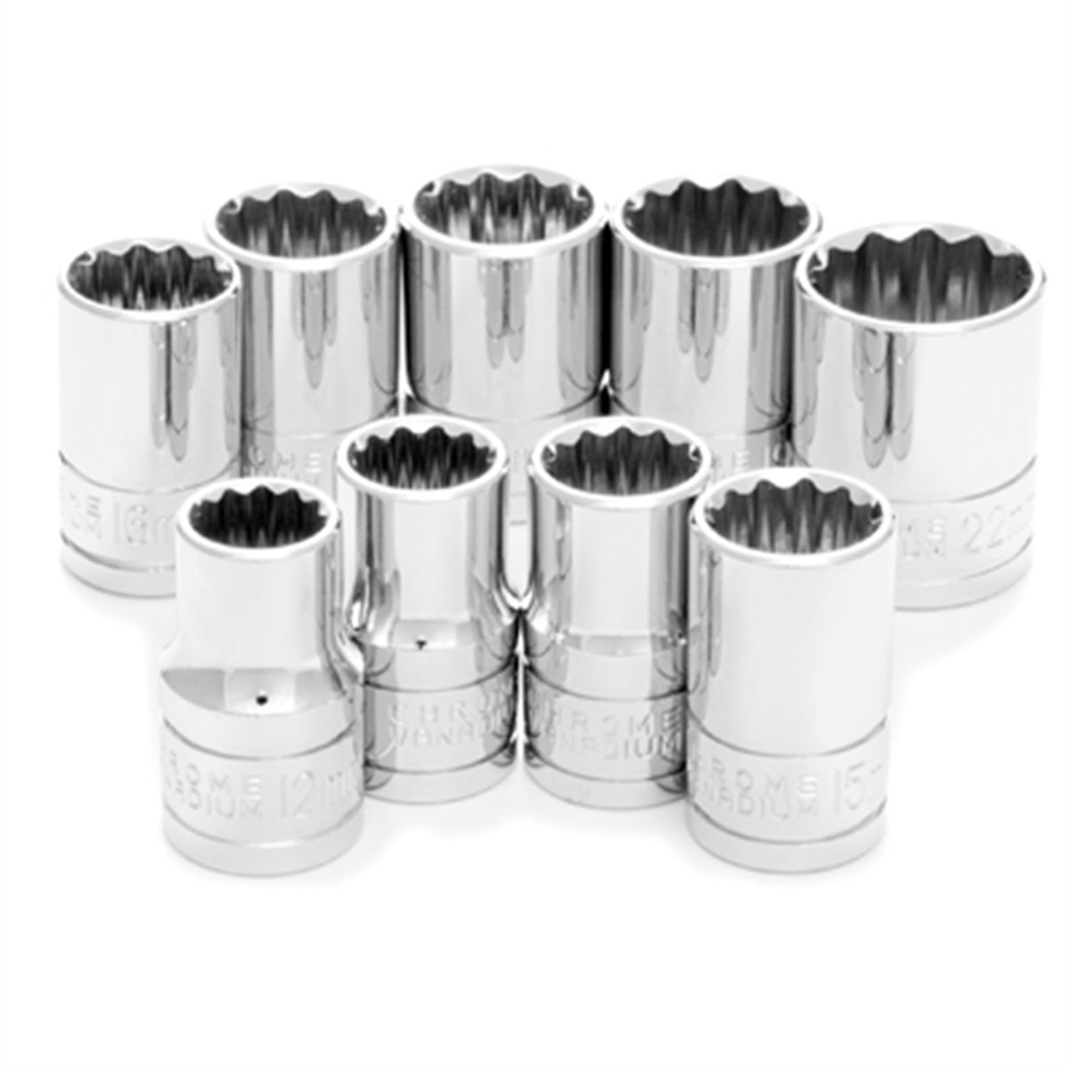9Pc 1/2'' Dr 12pt Metric Skt S