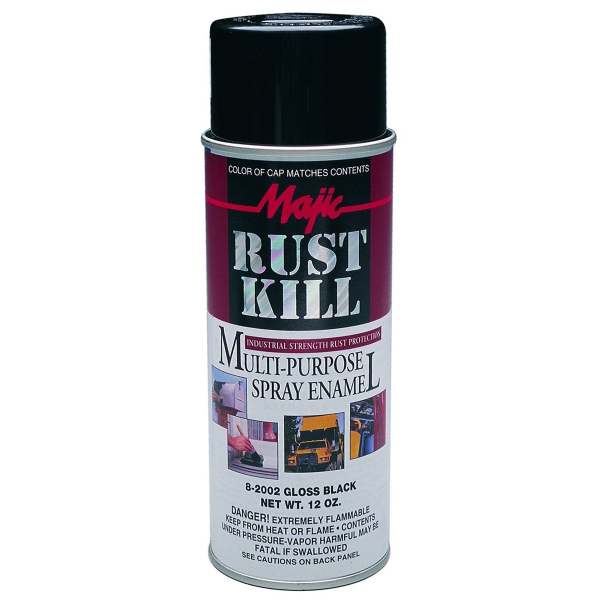 Rust Kill Multi-Purpose Spray Enamel, Gloss Black