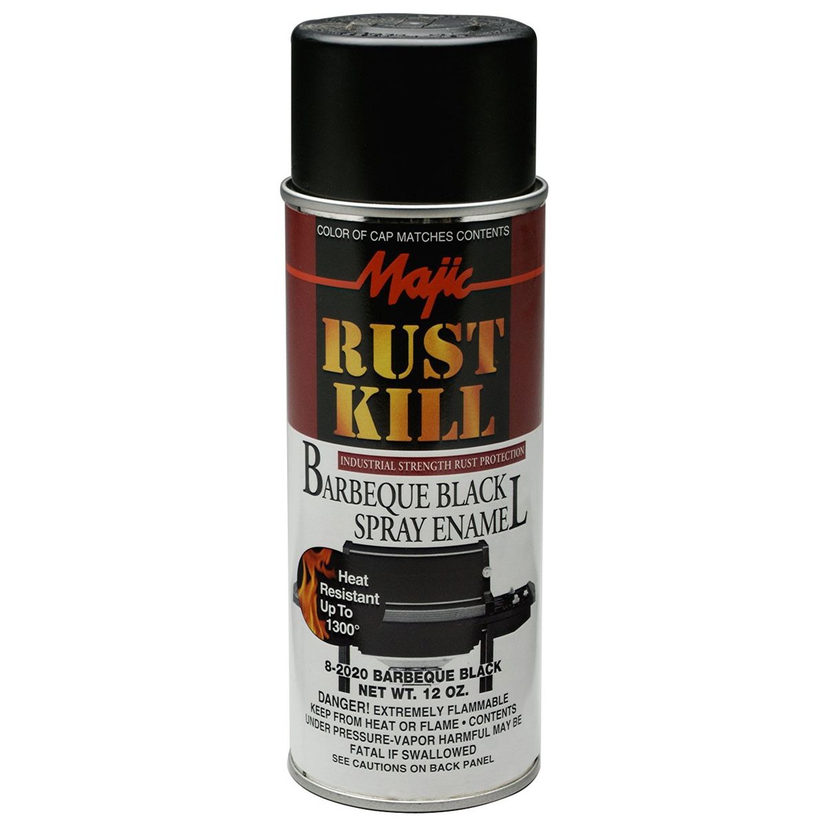 Rust Kill BBQ Spray Enamel, BBQ Black