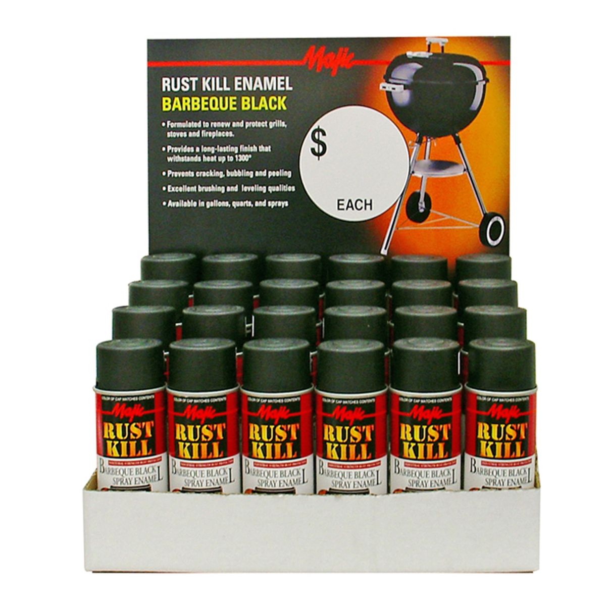 Rust Kill BBQ Black Aerosol Display