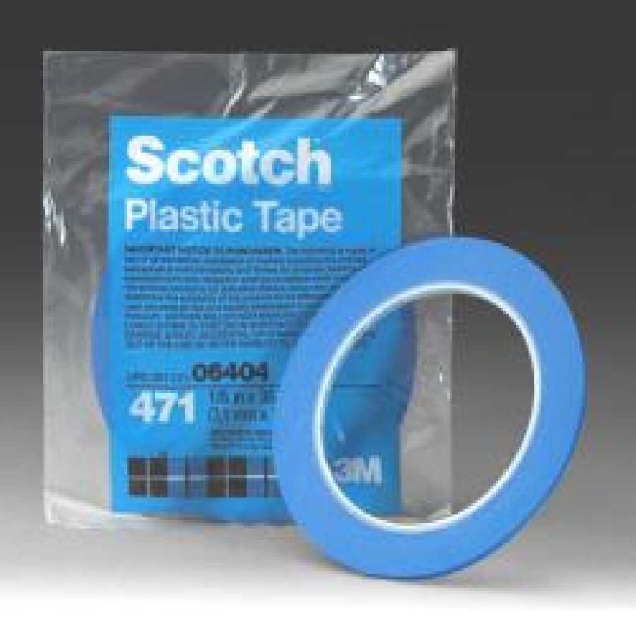 Scotch Plastic Tape 471 Blue - 3/4 In x 36 Yds