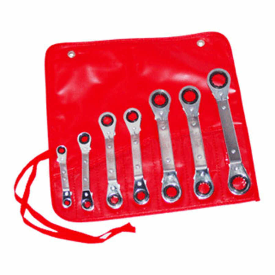 Metric Offset Wrench Set - Roll Pouch - 7-Pc